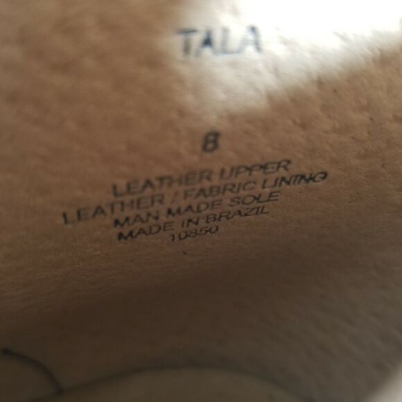 Steve Madden Womens Ankle Boot Size 8 Tala Peep Toe Block Stacked Heel Tan - Picture 7 of 12